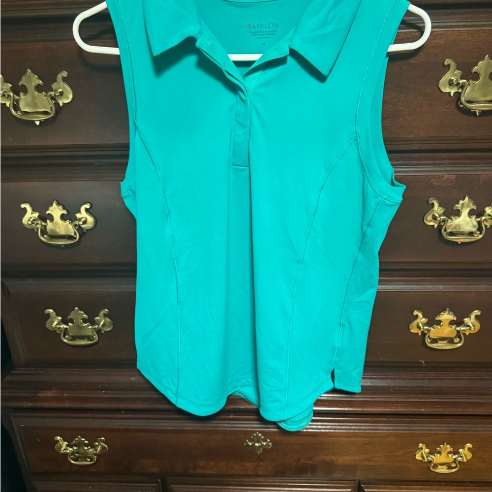 Athleta Women's Sleeveless Polo Top - Teal
